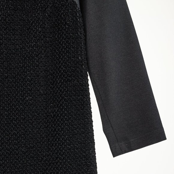 Annette Gortz AW/14 Siri Black Velvet-Sequin 3/4 Sleeve Dress - Picture 6 of 11